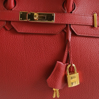 Bolsa Birkin 35 Vermelha Ferragem Gold Bolsa Birkin 35 Vermelha Ferragem Gold