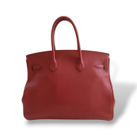 Bolsa Birkin 35 Vermelha Ferragem Gold Bolsa Birkin 35 Vermelha Ferragem Gold