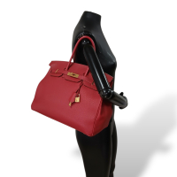 Bolsa Birkin 35 Vermelha Ferragem Gold Bolsa Birkin 35 Vermelha Ferragem Gold