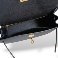 Bolsa Hermès Kelly 25 Preta Gold Bolsa Hermès Kelly 25 Preta Gold