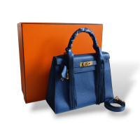 Bolsa Hermès Kelly 29 Azul Marinho Gold Bolsa Hermès Kelly 29 Azul Marinho Gold
