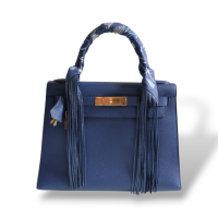 Bolsa Hermès Kelly 29 Azul Marinho Gold Bolsa Hermès Kelly 29 Azul Marinho Gold