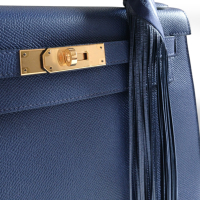 Bolsa Hermès Kelly 29 Azul Marinho Gold Bolsa Hermès Kelly 29 Azul Marinho Gold
