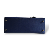 Bolsa Hermès Kelly 29 Azul Marinho Gold Bolsa Hermès Kelly 29 Azul Marinho Gold