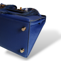 Bolsa Hermès Kelly 29 Azul Marinho Gold Bolsa Hermès Kelly 29 Azul Marinho Gold