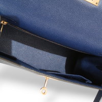 Bolsa Hermès Kelly 29 Azul Marinho Gold Bolsa Hermès Kelly 29 Azul Marinho Gold