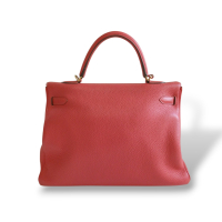Bolsa Hermès Kelly 35 Coral com Gold Bolsa Hermès Kelly 35 Coral com Gold