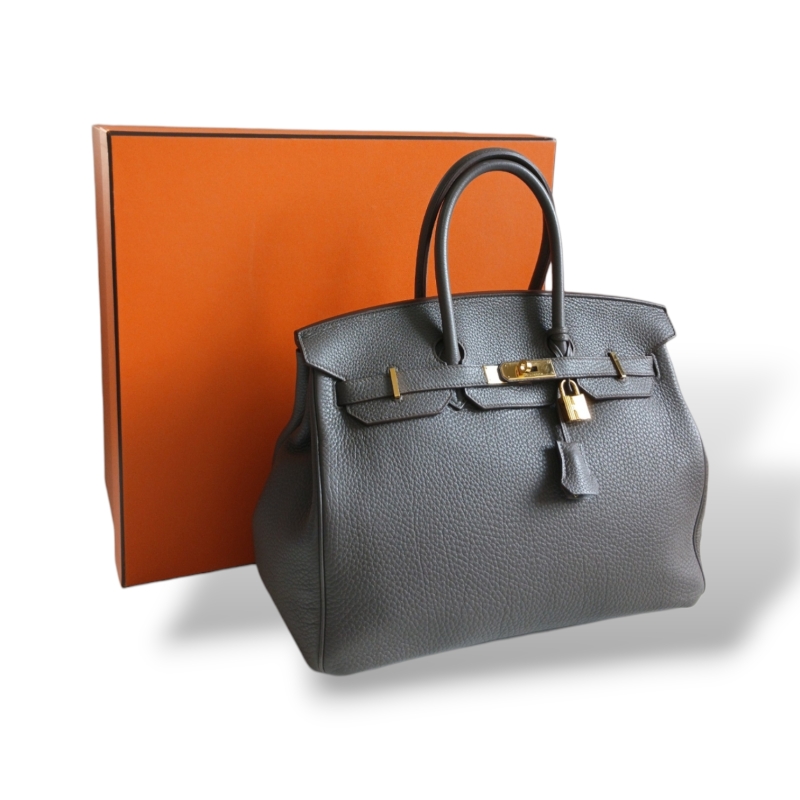 Bolsa Hermès Birkin 35 Etain Gold 2012