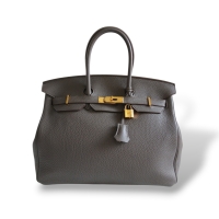 Bolsa Hermès Birkin 35 Etain Gold 2012 Bolsa Hermès Birkin 35 Etain Gold 2012