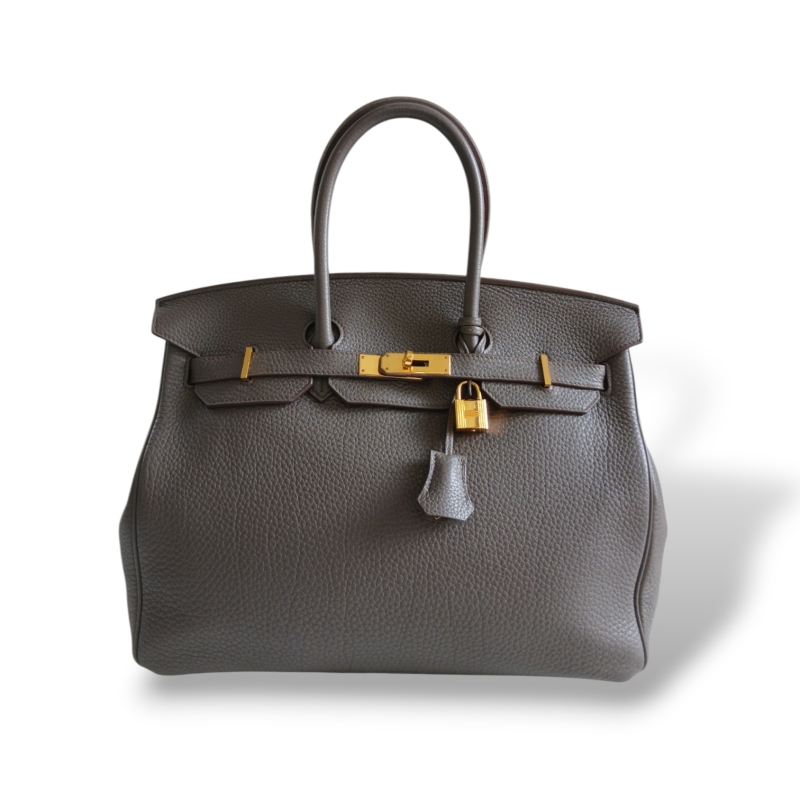 Bolsa Hermès Birkin 35 Etain Gold 2012