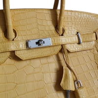 Bolsa Hermès Birkin 35 Croco Amarela 2015 Bolsa Hermès Birkin 35 Croco Amarela 2015