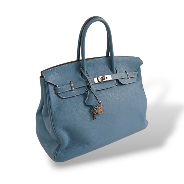 Bolsa Hermès Birkin 35 Azul 2010
