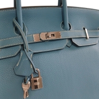 Bolsa Hermès Birkin 35 Azul 2010 Bolsa Hermès Birkin 35 Azul 2010