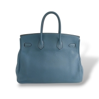 Bolsa Hermès Birkin 35 Azul 2010 Bolsa Hermès Birkin 35 Azul 2010