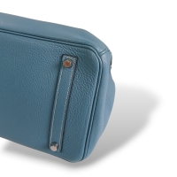 Bolsa Hermès Birkin 35 Azul 2010 Bolsa Hermès Birkin 35 Azul 2010