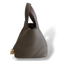 Bolsa Hermès Picotin 18 Clemence Etoupe Bolsa Hermès Picotin 18 Clemence Etoupe