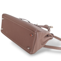 Bolsa Hermès Kelly 28 Etoupe com Ferragens Palladium