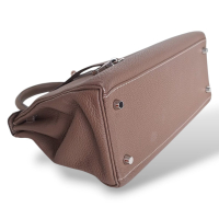 Bolsa Hermès Kelly 28 Etoupe com Ferragens Palladium
