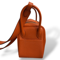 Bolsa Hermès Lindy Mini Clemence Laranja 