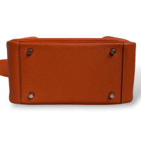 Bolsa Hermès Lindy Mini Clemence Laranja 
