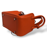 Bolsa Hermès Lindy Mini Clemence Laranja 