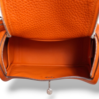 Bolsa Hermès Lindy Mini Clemence Laranja 