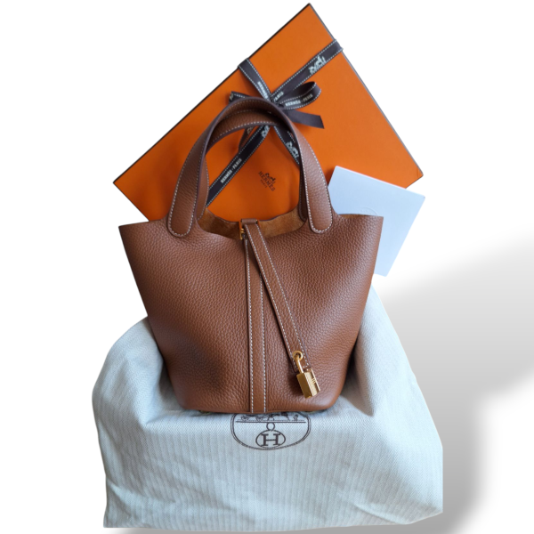 Bolsa Hermès Picotin 18 Gold com Ferragem Gold 2023