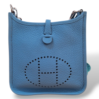 Bolsa Hermès Evelyne TPM Turquesa 