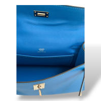 Bolsa Hermès Kelly Pochette Azul