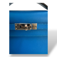Bolsa Hermès Kelly Pochette Azul