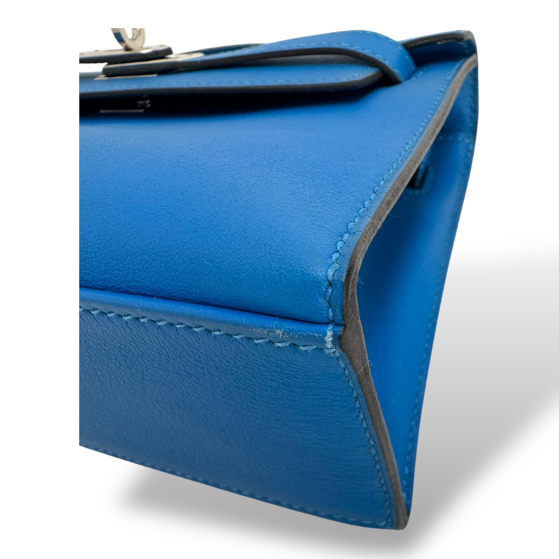 Bolsa Hermès Kelly Pochette Azul