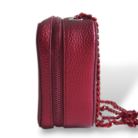 Bolsa Lacoste Metalizada Cereja 