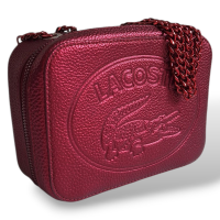 Bolsa Lacoste Metalizada Cereja 