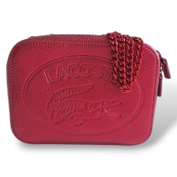 Bolsa Lacoste Metalizada Cereja 