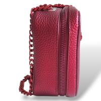 Bolsa Lacoste Metalizada Cereja 