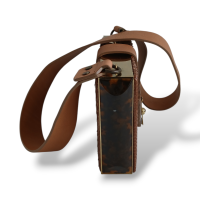 Bolsa Lanvin Sweet Dora Marrom com Python