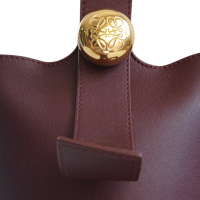 Bolsa Loewe Bucket Pebble Mini Vinho