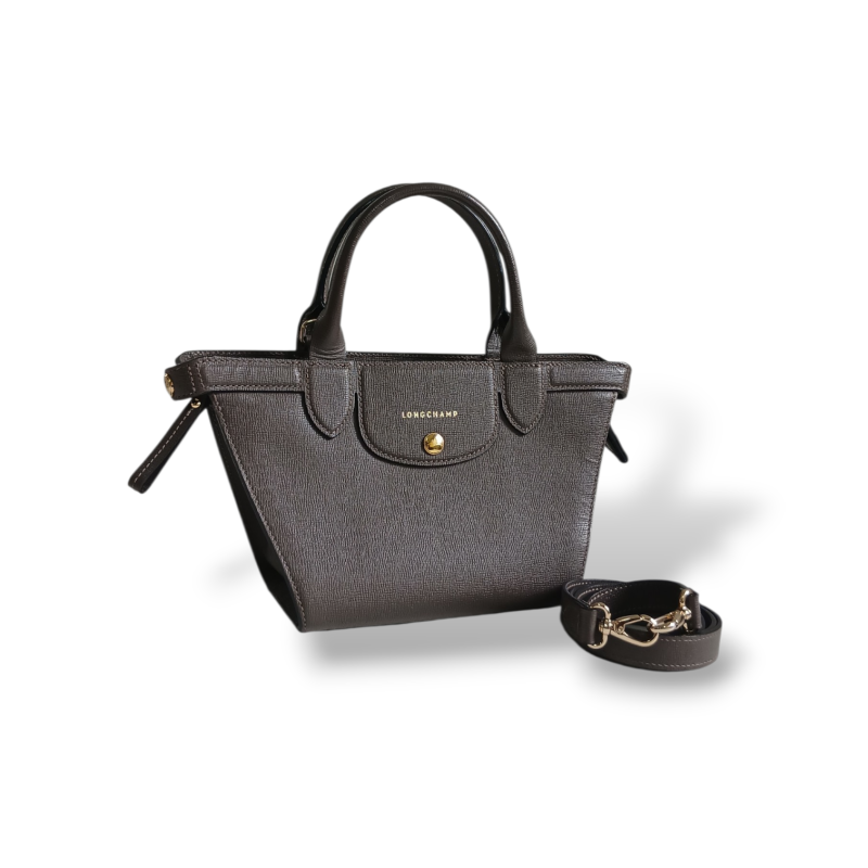 Bolsa Longchamp Heritage Cinza 