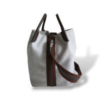 Bolsa Loro Piana Cashmere Cinza 
