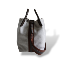 Bolsa Loro Piana Cashmere Cinza 