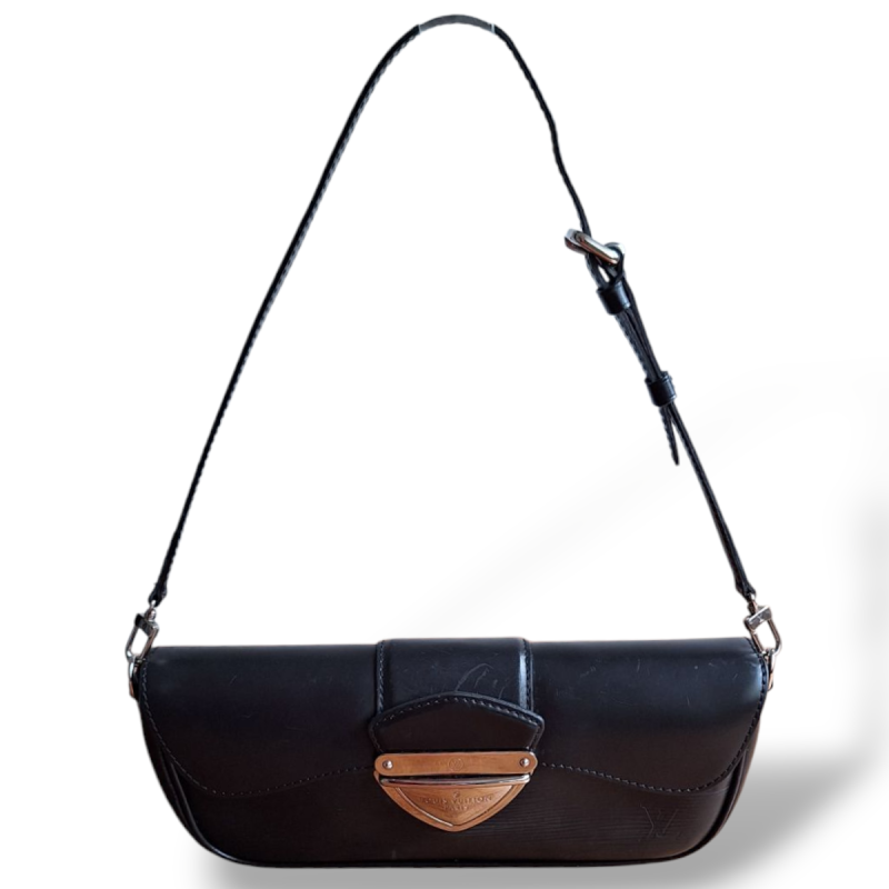 Bolsa Louis Vuitton Pochete Montaigne Epi Preta