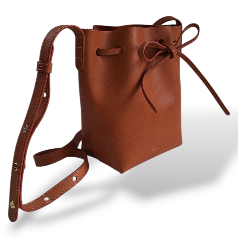 Bolsa Mansur Gavriel Bucket Couro Caramelo