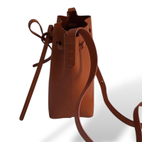 Bolsa Mansur Gavriel Bucket Couro Caramelo