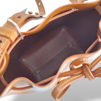 Bolsa Mansur Gavriel Bucket Couro Caramelo