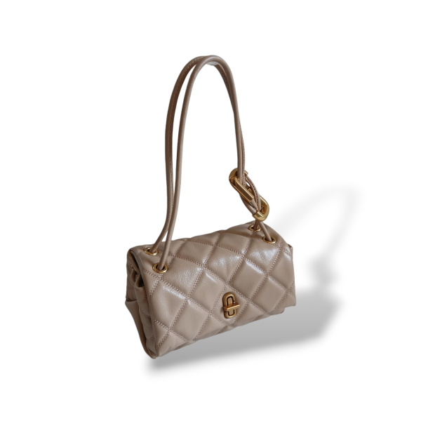 Bolsa Marc Jacobs The Quilted Leather Dual Bege 