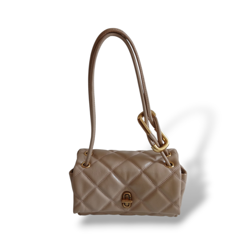 Bolsa Marc Jacobs The Quilted Leather Dual Bege 