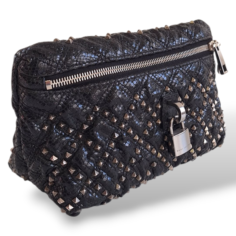 Clutch Marc Jacobs Studs Padlock Preta Clutch Marc Jacobs Studs Padlock Preta