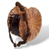 Bolsa de Palha Com Acrílico Tartaruga