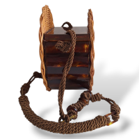 Bolsa de Palha Com Acrílico Tartaruga