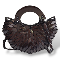 Bolsa Marrom em Madeira Artesanal